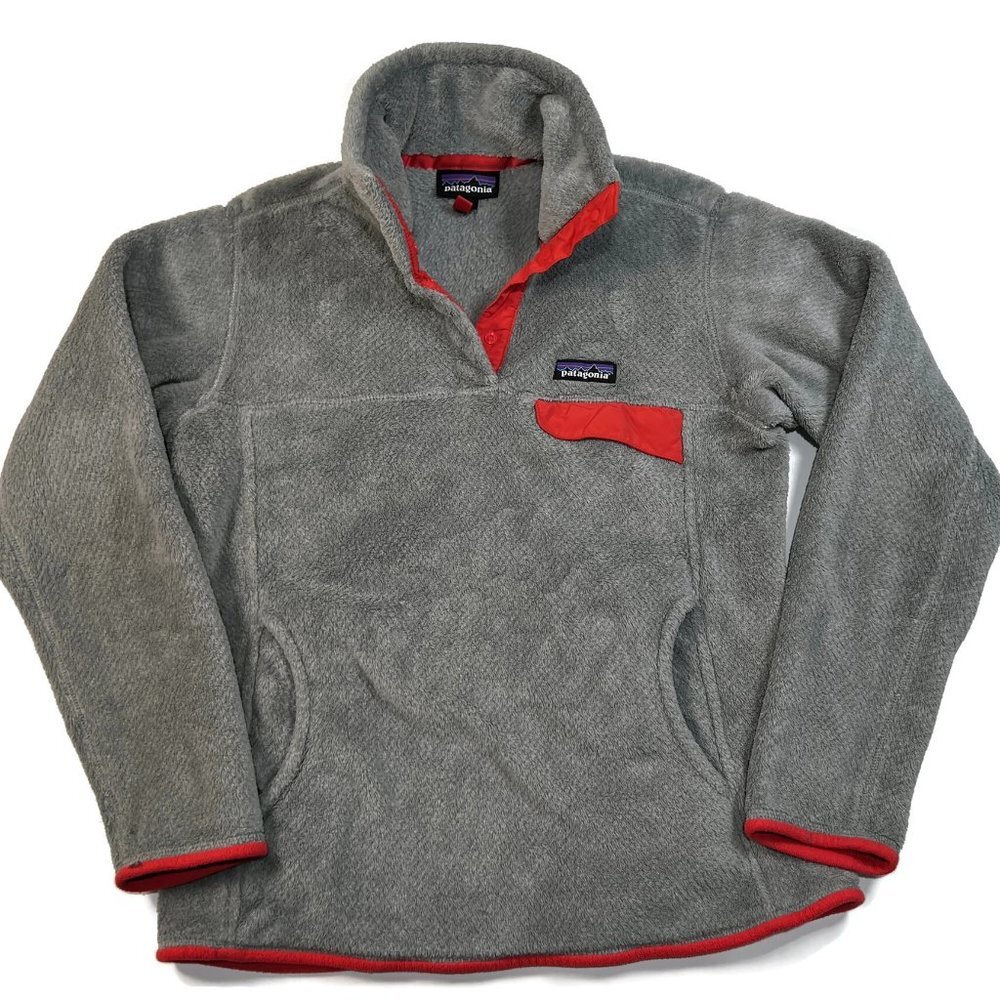 Patagonia Re-Tool Snap-T Fleece Pullover Fleece Sweater Womens Medium Gray 25442